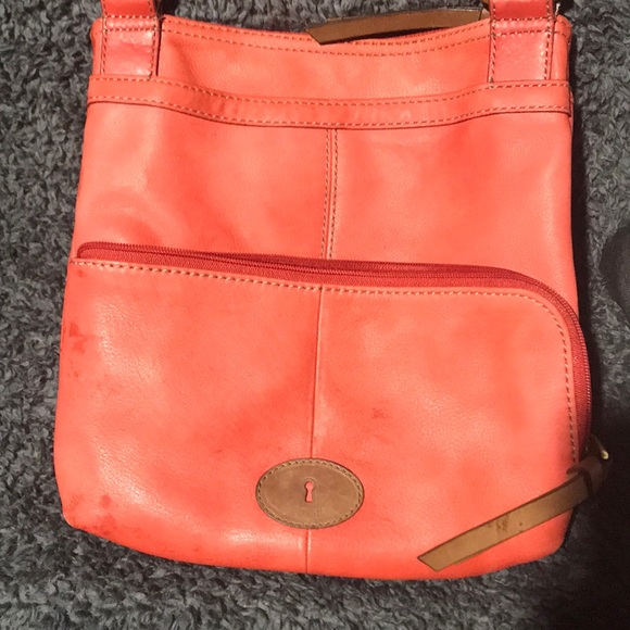 Coral/Pink Fossil handbag - Picture 3 of 7